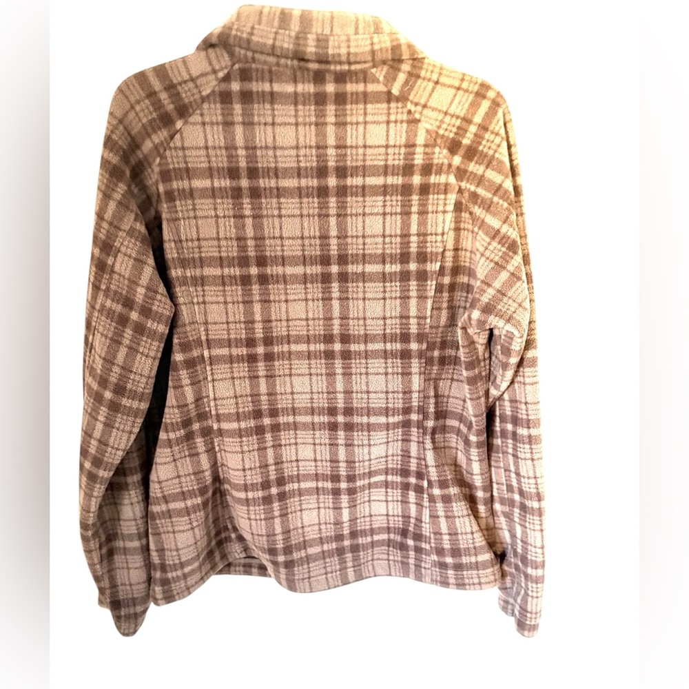 Womens Brown Plaid Columbia Zip Up Jacket - Picture 2 of 6